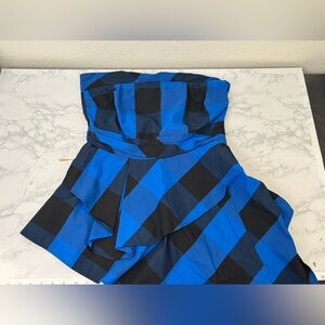 7th Avenue New York & Company Design Studio Women's M Sleeveless Plaid Dress